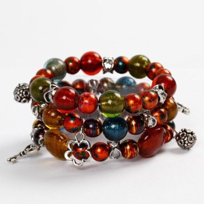 Armband med glaspärlor