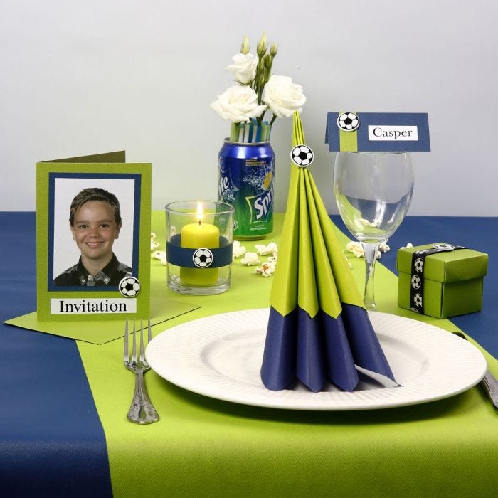 Inspiration till fest i lime och blått
