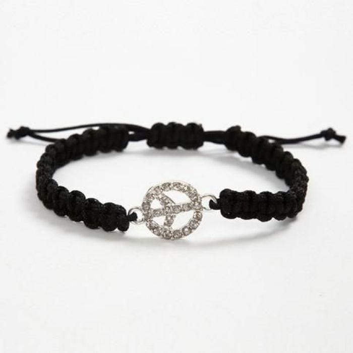 Knutna armband med Peacemärke i silver