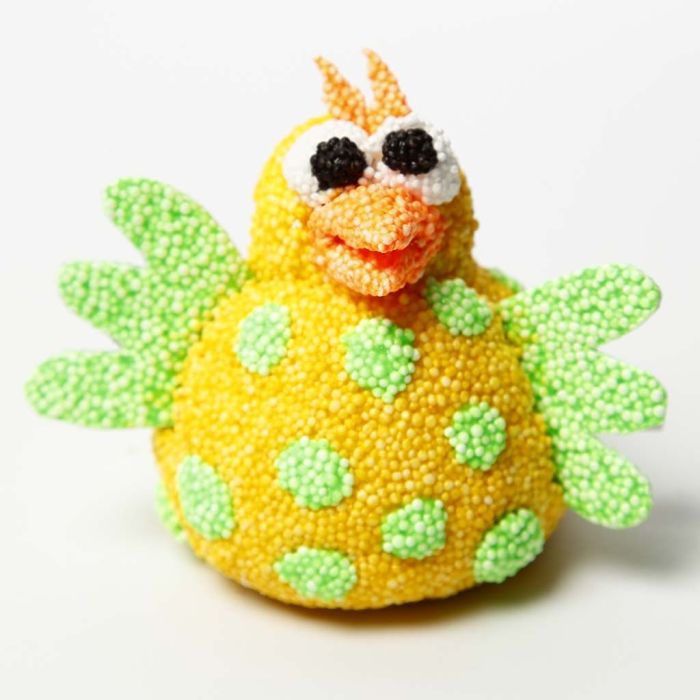 Kyckling som rörlig figur av Foam Clay på mekaniska delar