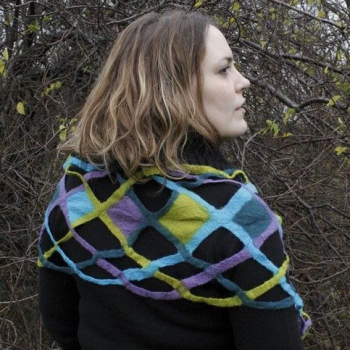 Våtfiltad scarf