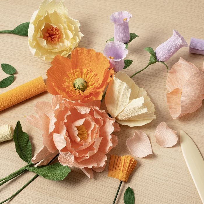 Start DIY Kit: Lär dig att göra pappersblommor av kräppapper