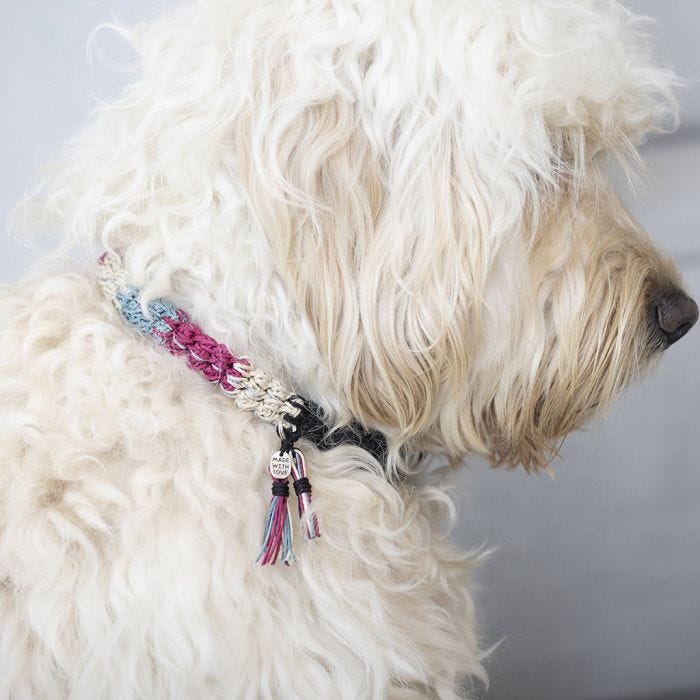 Virkat hundhalsband