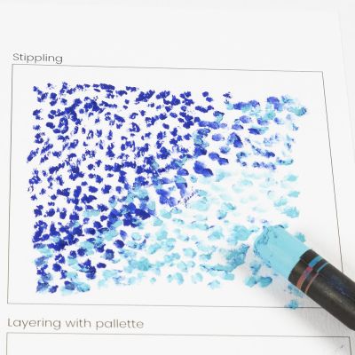 Så här använder du stippling-tekniken med oljepastellfärger