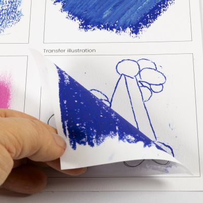 Så här överför du en oljepastelldesign