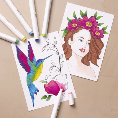 Start DIY Kit: Lär dig färglägga med tuschpennor