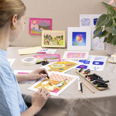 Start DIY Kit: Lär dig göra illustrationer med oljepastellfärger