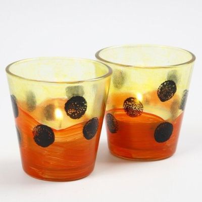 Ljusglas med glasfärg