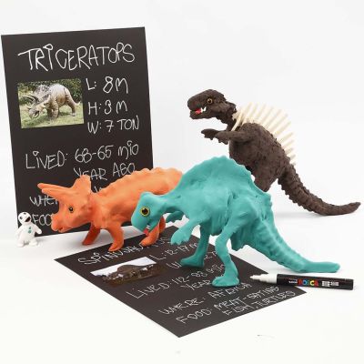 Dinosaurieskelett kl&auml;dd med Silk Clay