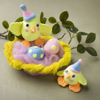 Påskfamilj i Silk Clay®