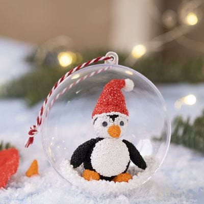 Foam Clay®-julgranskula med pingvin
