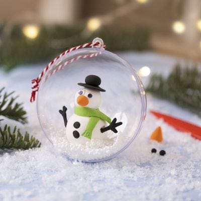 Silk Clay®-julgranskula med snögubbe