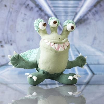 Lulu Monster i Silk Clay® och Foam Clay®