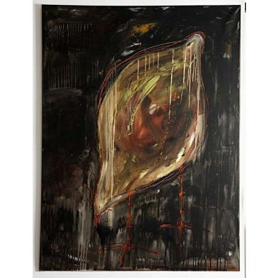 Tavla med Pigment akrylfärg på målarduk