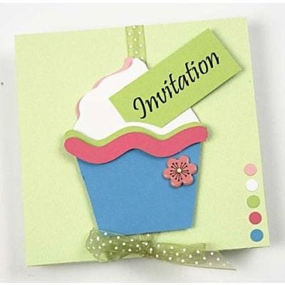 Cupcake-inbjudningskort