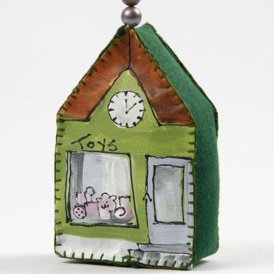 Målade målardukshus