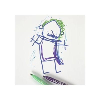 Teckning på kopieringspapper med tusch från Colortime