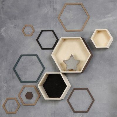 Väggdekorationer och kublådor med Chalky Vintage Look färg