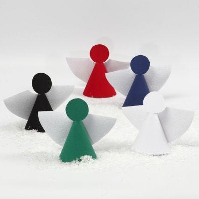 Ängel av velourpapper