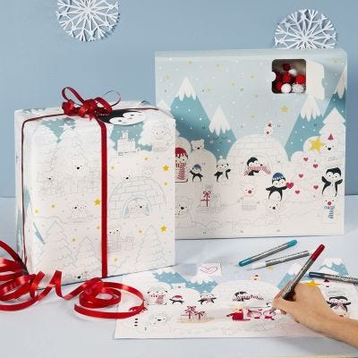 Färgläggning av julkalender