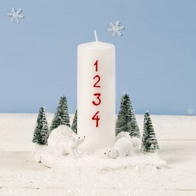 Juldekoration med ljus