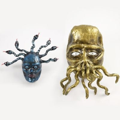 Medusa och tentakelmonster av papp