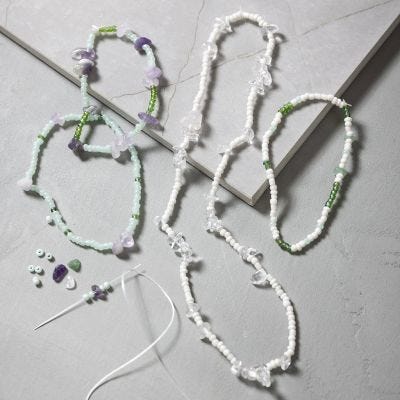 Halsband och armband med ametist