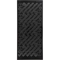 Stickers, konfirmation, 10x23 cm, svart, 1 ark