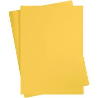 Färgad kartong, A2, 420x600 mm, 180 g, solgul, 10 ark/ 1 förp.