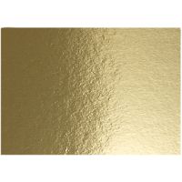 Metallkartong, A4, 210x297 mm, 280 g, guld, 10 ark/ 1 förp.