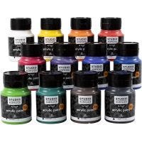 Creall Studio akrylfärg, mixade färger, 12x500 ml/ 1 förp.