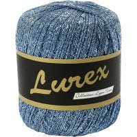 Lurex garn, L: 160 m, ljusblå, 25 g/ 1 nystan