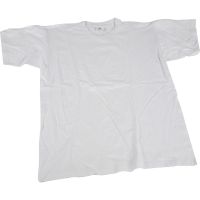 T-shirts, B: 36 cm, stl. 5-6 år, rund hals, vit, 1 st.