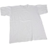 T-shirts, B: 55 cm, stl. large , rund hals, vit, 1 st.