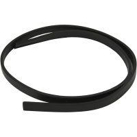 Imiterat läderband, B: 10 mm, tjocklek 3 mm, svart, 1 m/ 1 förp.