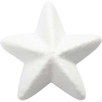 Stjärnor, B: 6 cm, vit, 50 st./ 1 förp.
