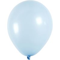 Ballonger, runda, Dia. 23 cm, ljusblå, 10 st./ 1 förp.