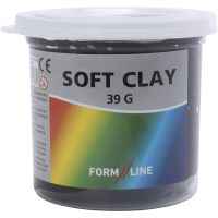 Soft clay, svart, 50 g/ 1 st.