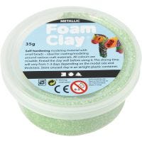 Foam Clay® , metallic, grön, 35 g/ 1 burk