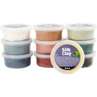 Silk Clay®, dova färger, 10x40 g/ 1 förp.