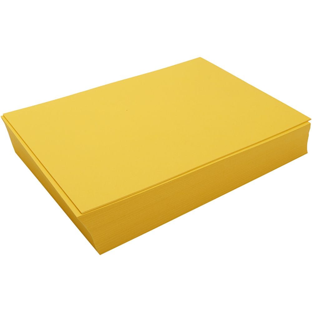 Färgat kopieringspapper, A4, 160 g, senapsgul, 250 ark/ 1 förp.