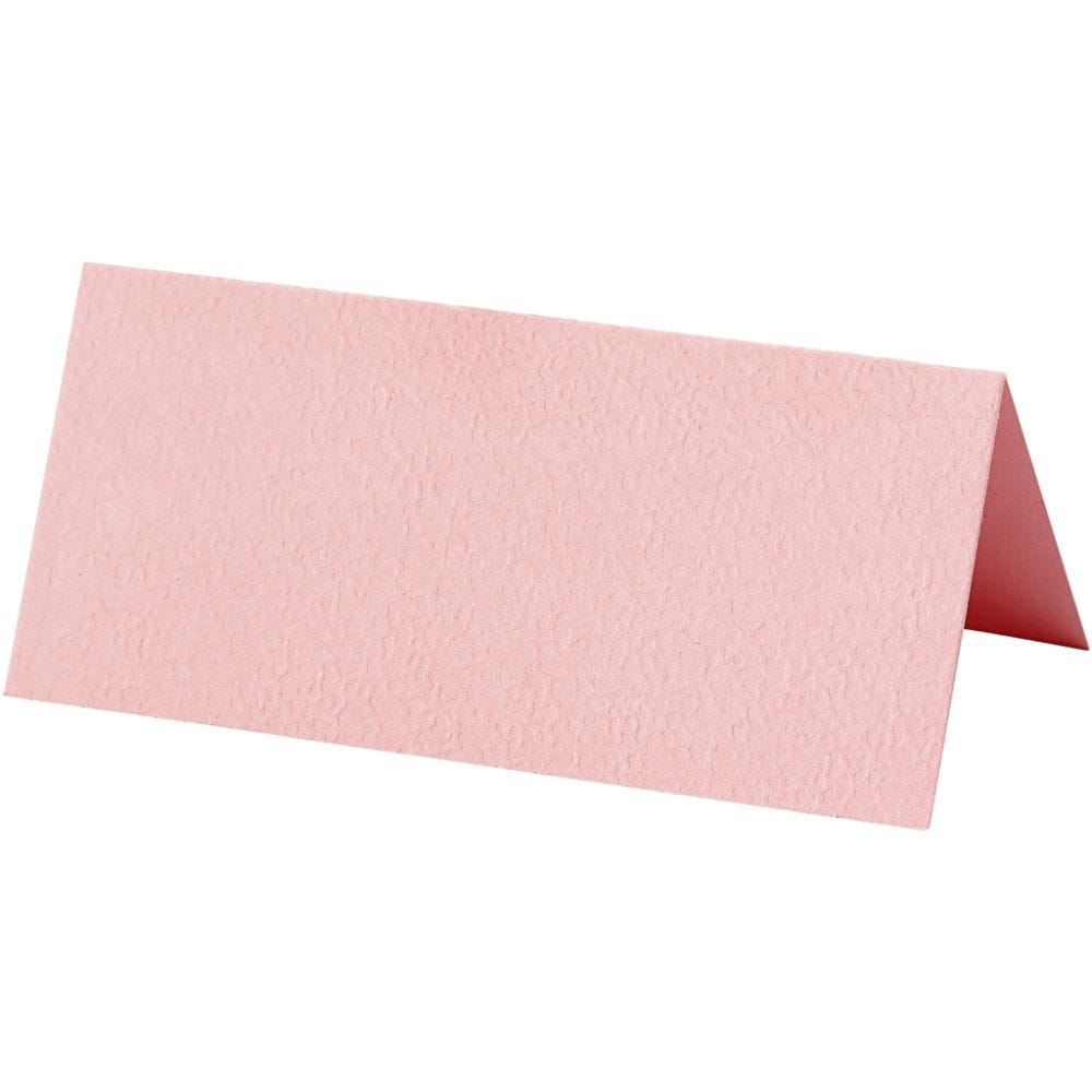 Placeringskort, stl. 9x4 cm, 220 g, ljusröd, rosa, 20 st./ 1 förp.