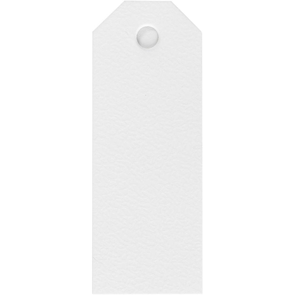 Manillamärken, stl. 3x8 cm, 220 g, vit, 20 st./ 1 förp.