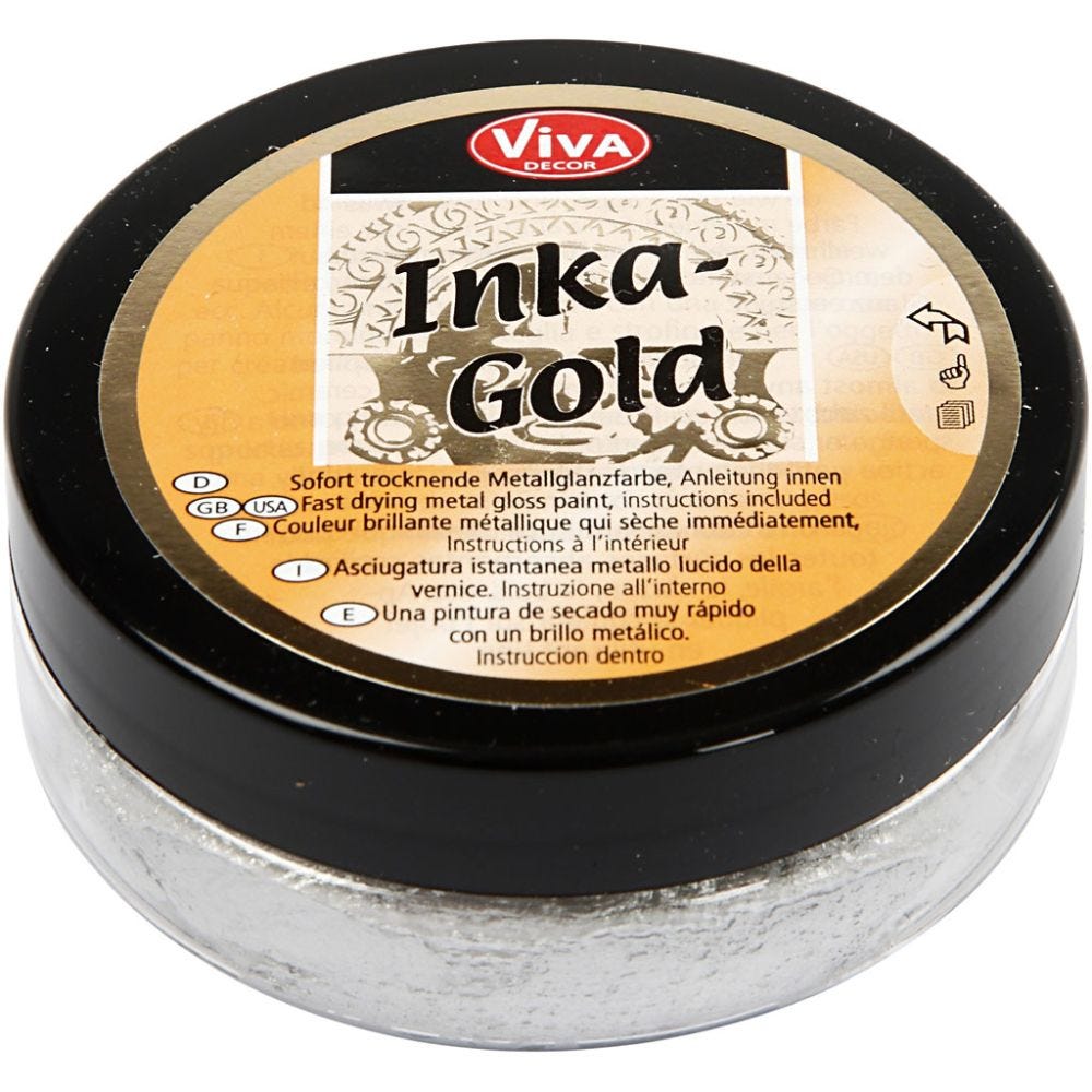 Inka Gold, silver, 50 ml/ 1 burk