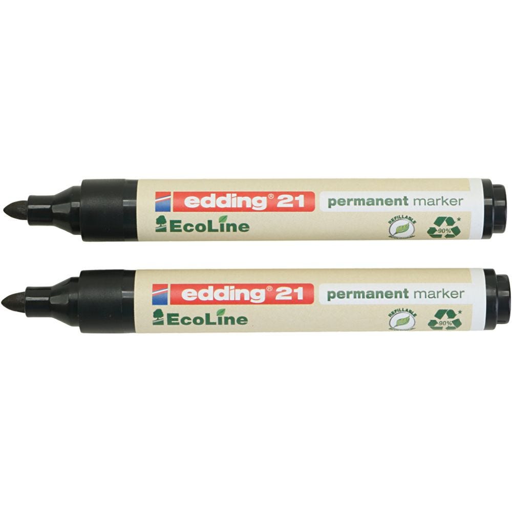 Edding EcoLine märkpenna 21, svart, 10 st./ 1 förp.