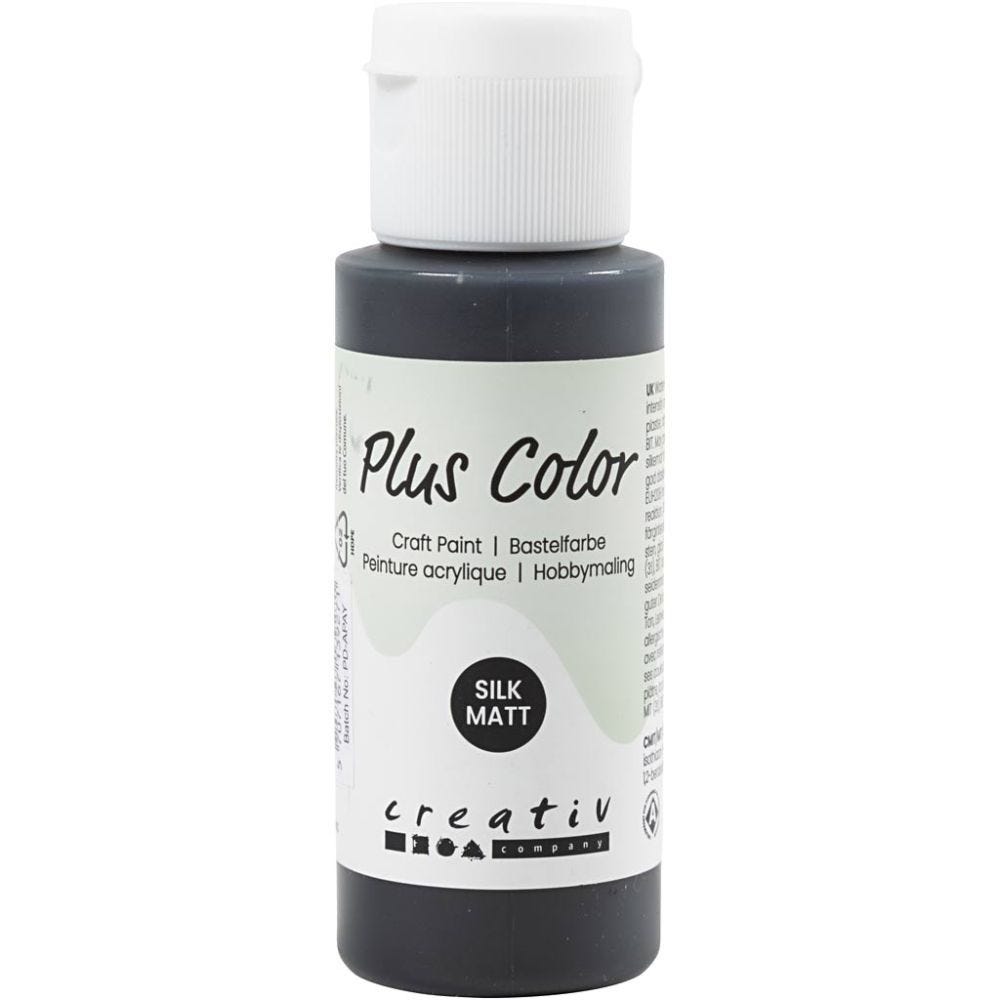 Plus Color hobbyfärg, svart, 60 ml/ 1 flaska