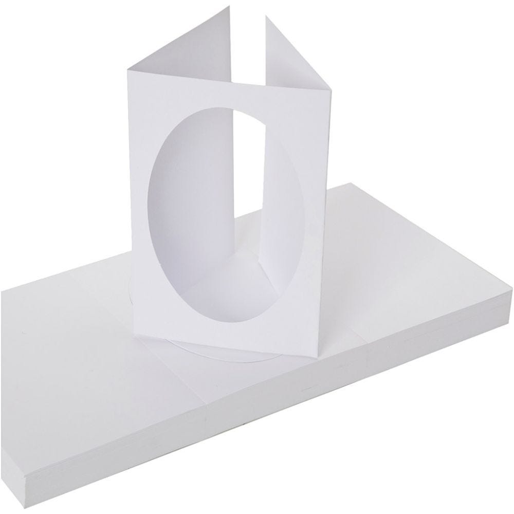 Passepartoutkort, kortstl. 10x15 cm, vit, 100 st./ 1 förp.