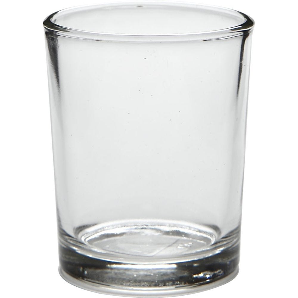 Värmeljusstakar, H: 6,5 cm, Dia. 4,5-5,5 cm, 120 ml, 12 st./ 1 låda