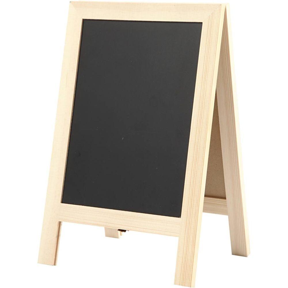 Sandwich blackboard, H: 30 cm, B: 19 cm, 1 st.