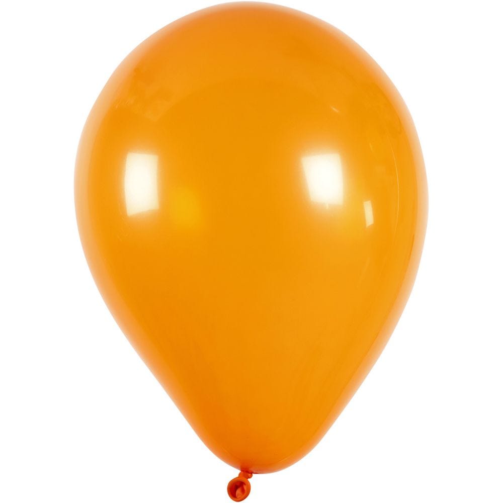 Ballonger, runda, Dia. 23 cm, orange, 10 st./ 1 förp.